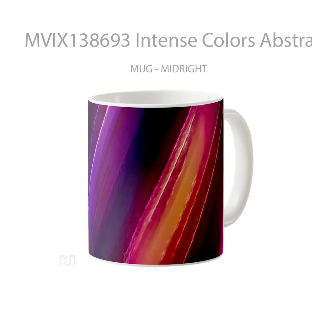Mug Intense Colors Abstract Gelas Seni Modern - All-side / Desain