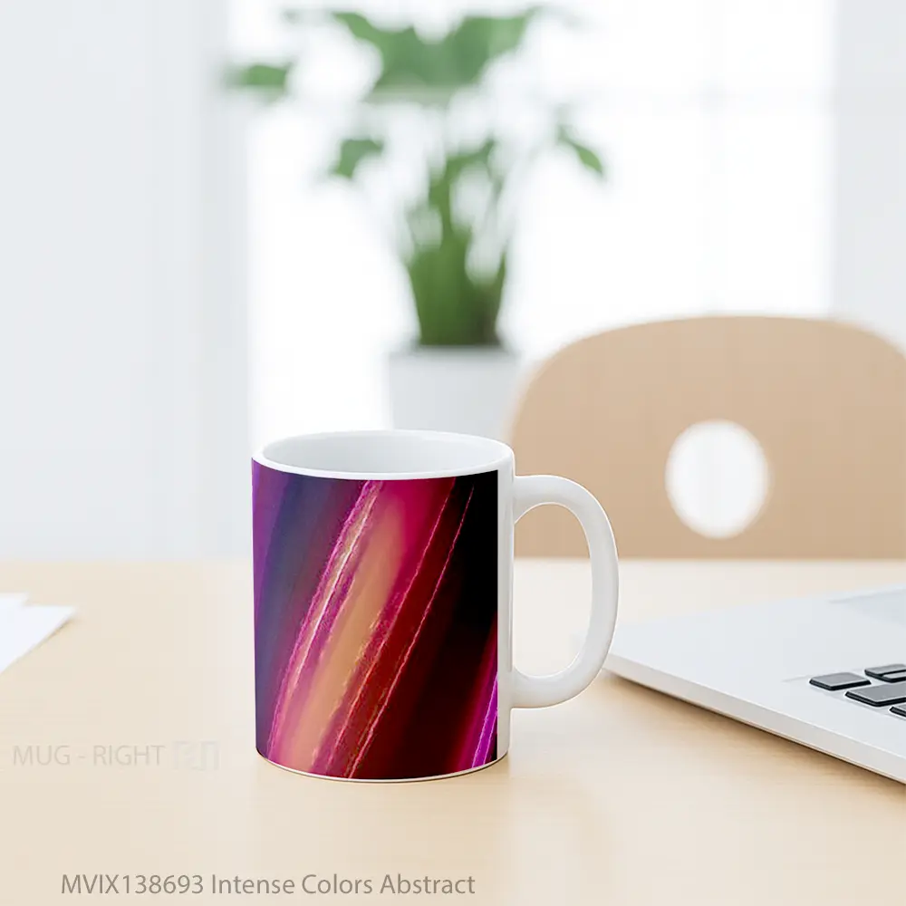 Mug Intense Colors Abstract Gelas Seni Modern - All-side / Desain