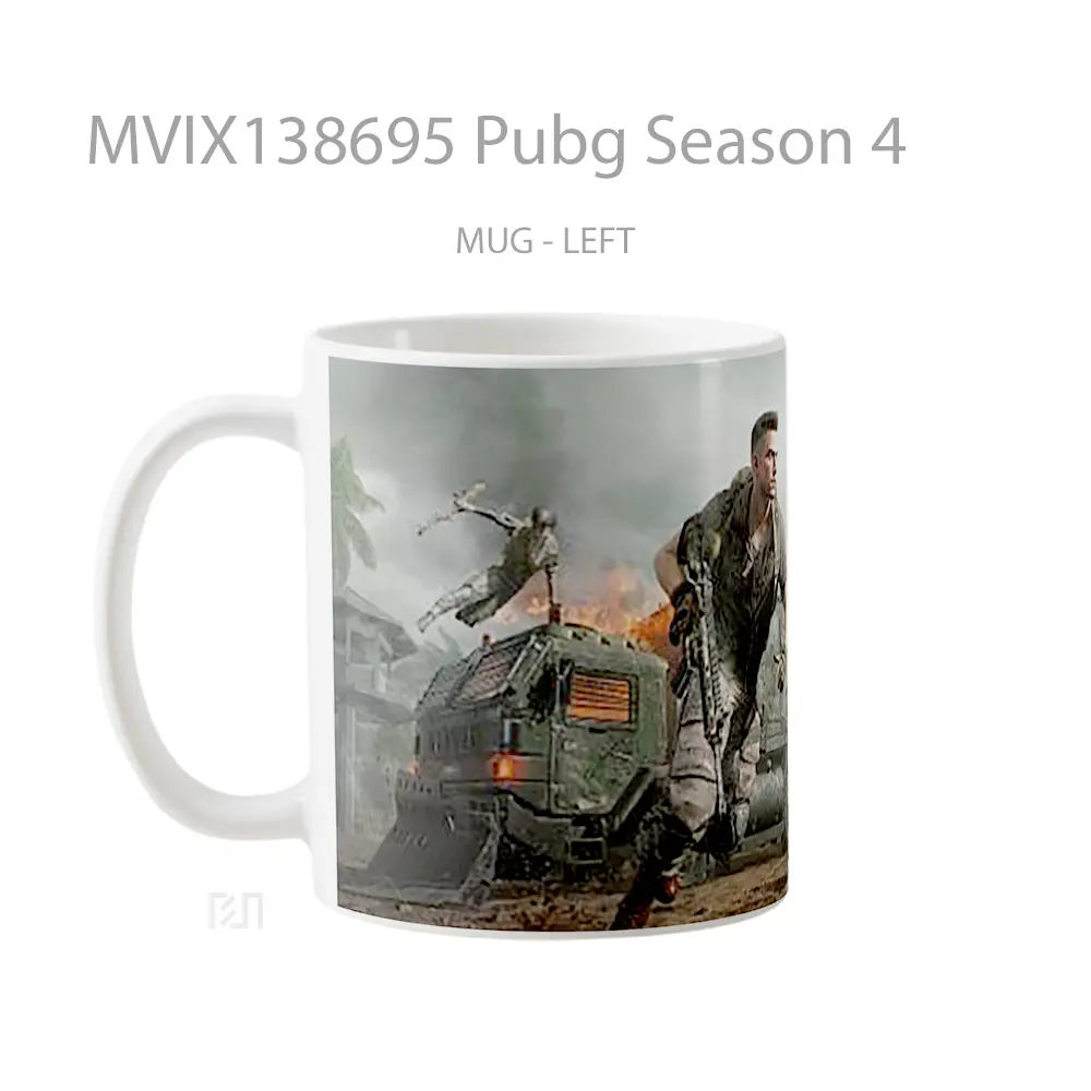 Mug Pubg Season 4 Cangkir Gamer - All-side / Desain