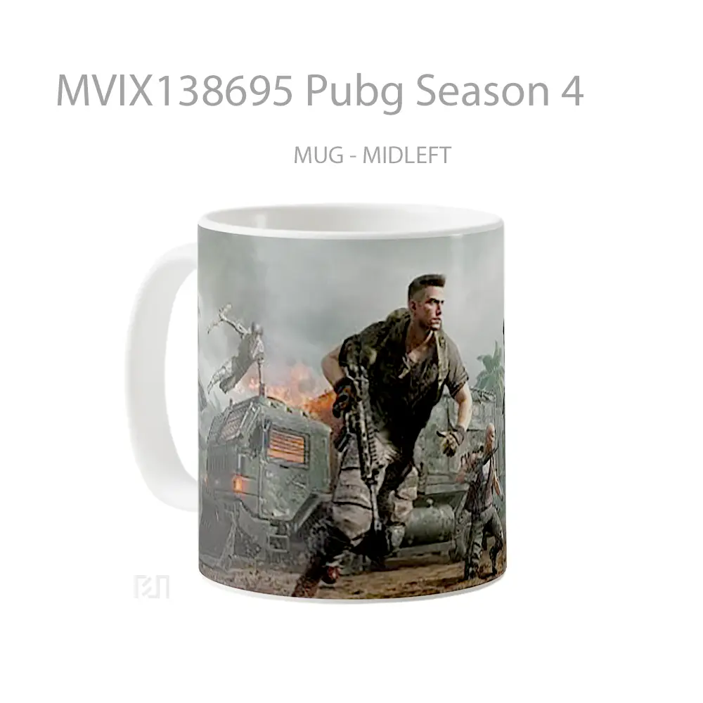 Mug Pubg Season 4 Cangkir Gamer - All-side / Desain