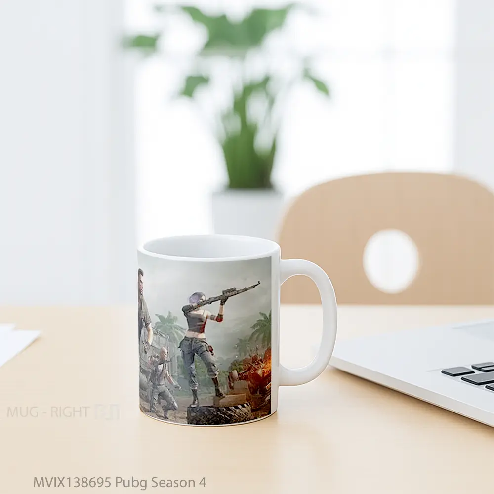 Mug Pubg Season 4 Cangkir Gamer - All-side / Desain