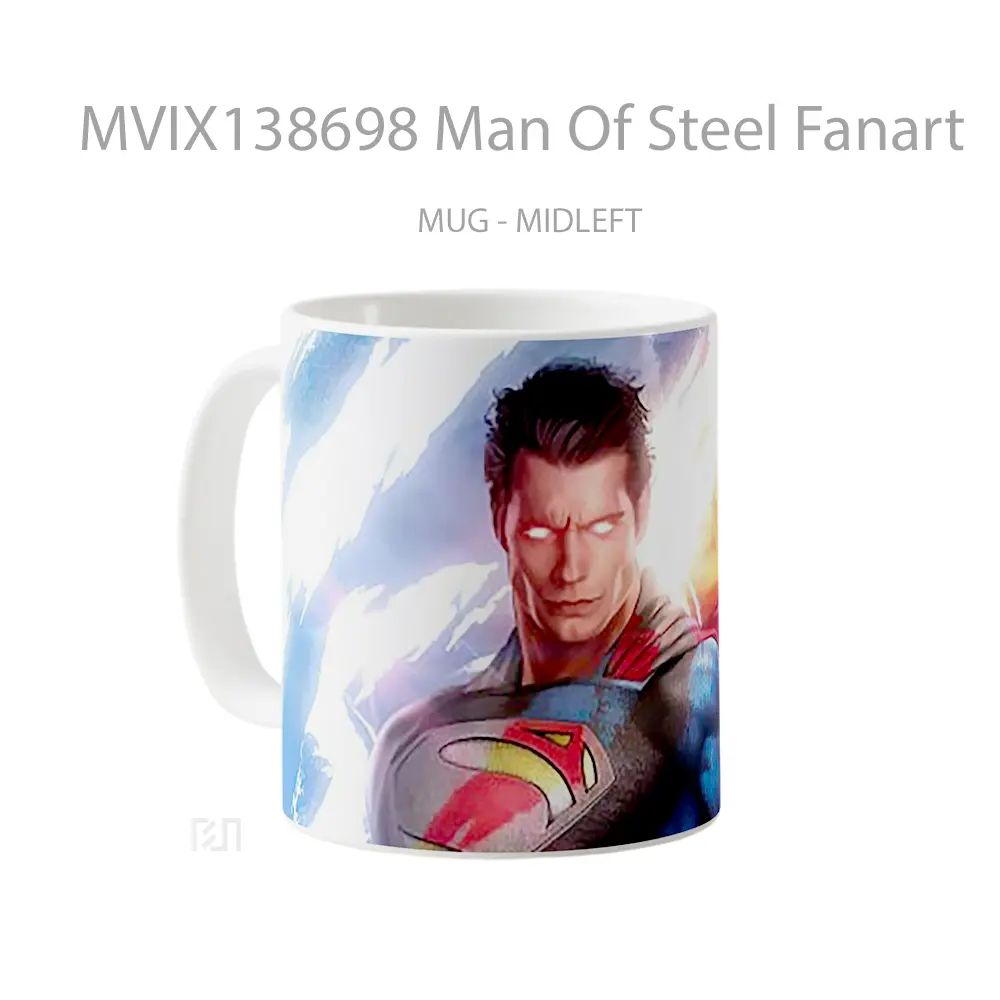 Mug Man Of Steel Fanart Gelas Keramik Unik - All-side / Desain