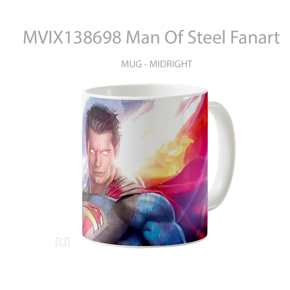 Mug Man Of Steel Fanart Gelas Keramik Unik - All-side / Desain