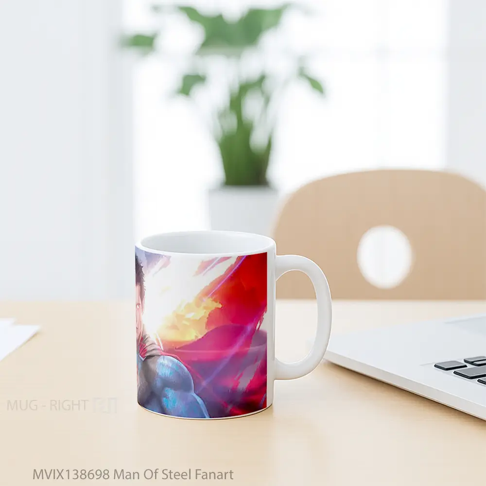 Mug Man Of Steel Fanart Gelas Keramik Unik - All-side / Desain