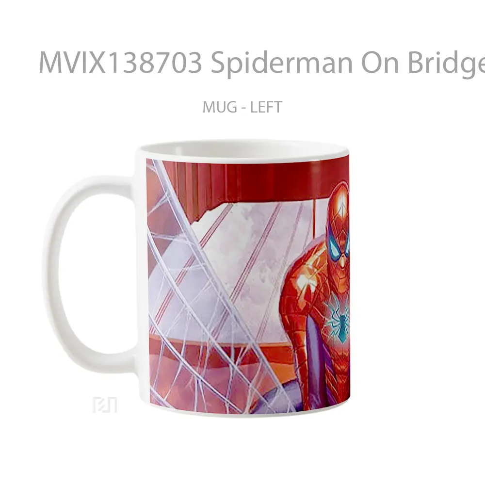 Mug Spiderman On Bridge Gelas Superhero - All-side / Desain