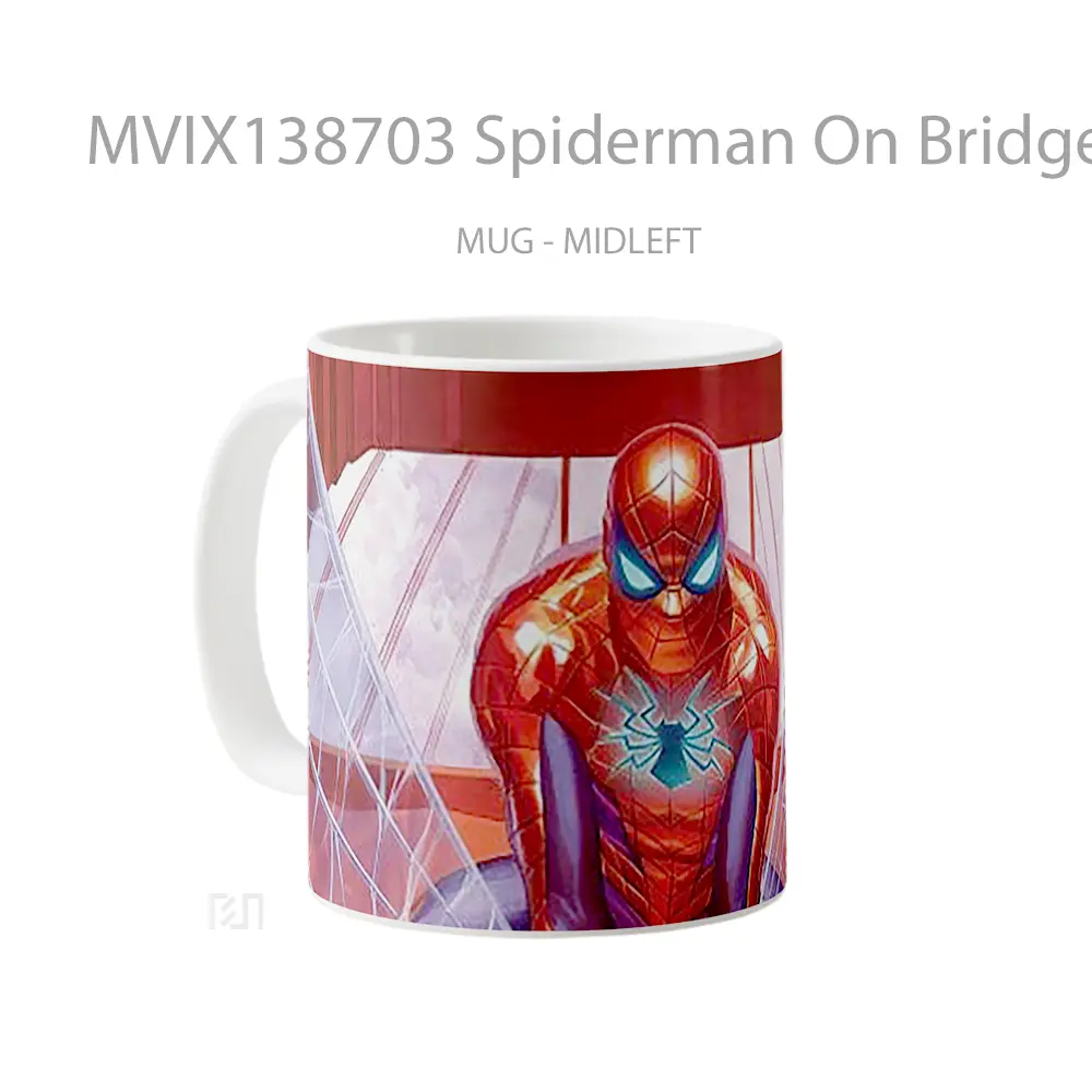 Mug Spiderman On Bridge Gelas Superhero - All-side / Desain