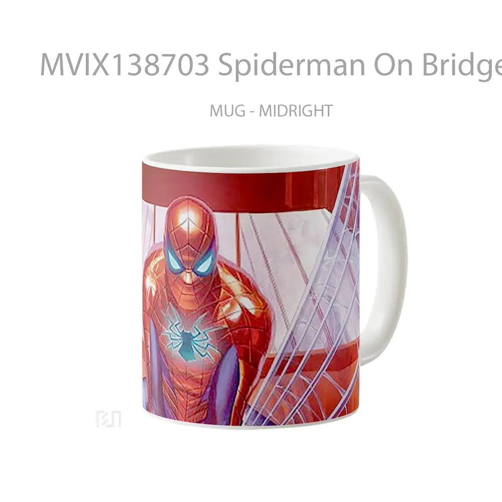 Mug Spiderman On Bridge Gelas Superhero - All-side / Desain