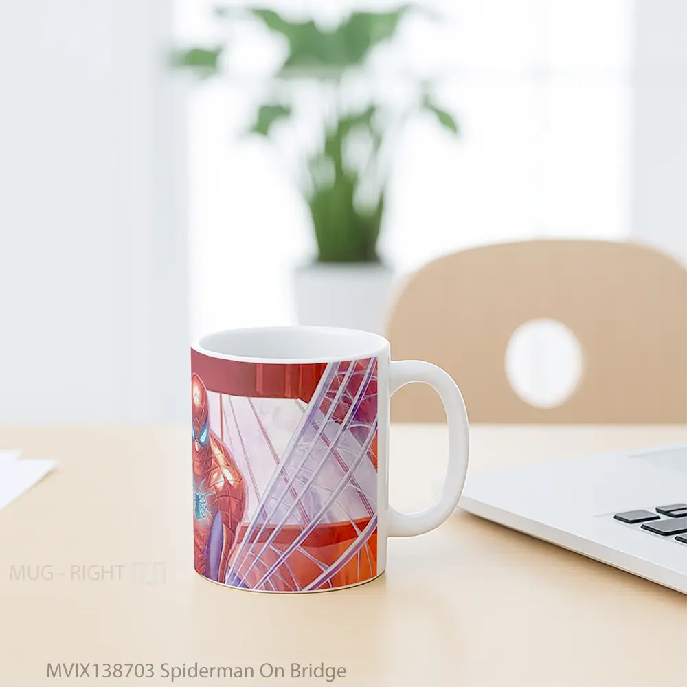 Mug Spiderman On Bridge Gelas Superhero - All-side / Desain