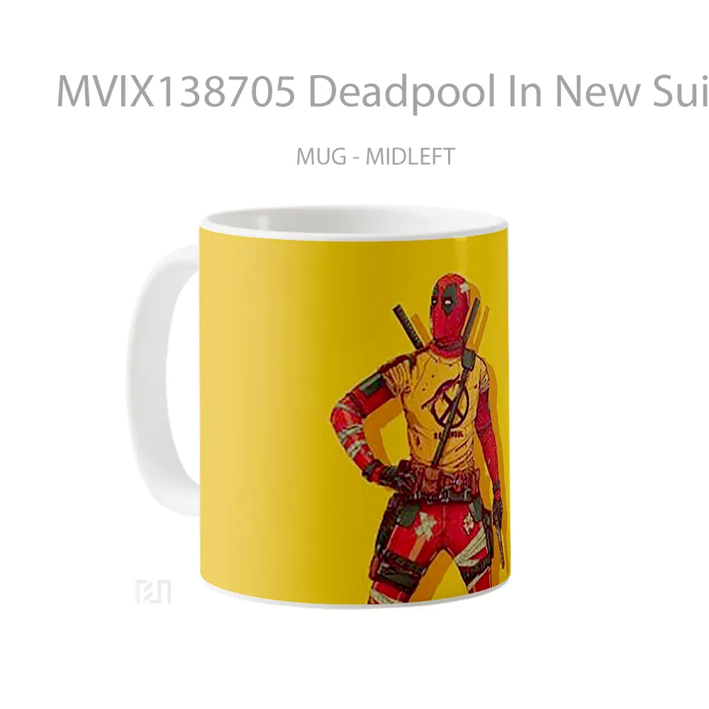 Mug Deadpool In New Suit Gelas Superhero - All-side / Desain
