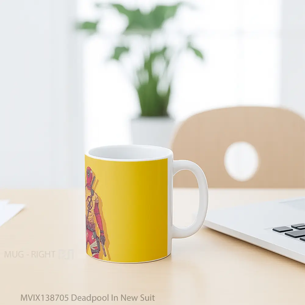 Mug Deadpool In New Suit Gelas Superhero - All-side / Desain