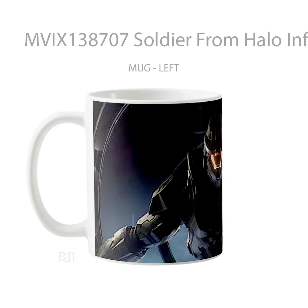 Mug Soldier From Halo Infinite 2020 Cangkir Gamer - All-side / Desain