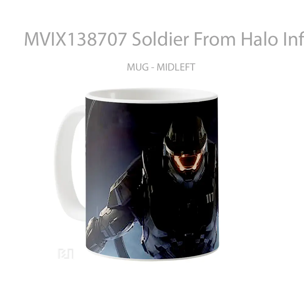 Mug Soldier From Halo Infinite 2020 Cangkir Gamer - All-side / Desain