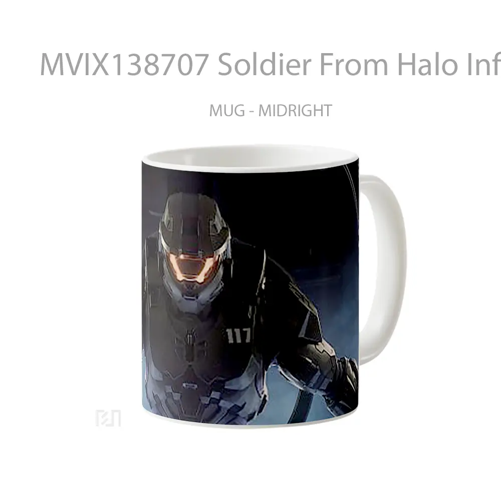 Mug Soldier From Halo Infinite 2020 Cangkir Gamer - All-side / Desain