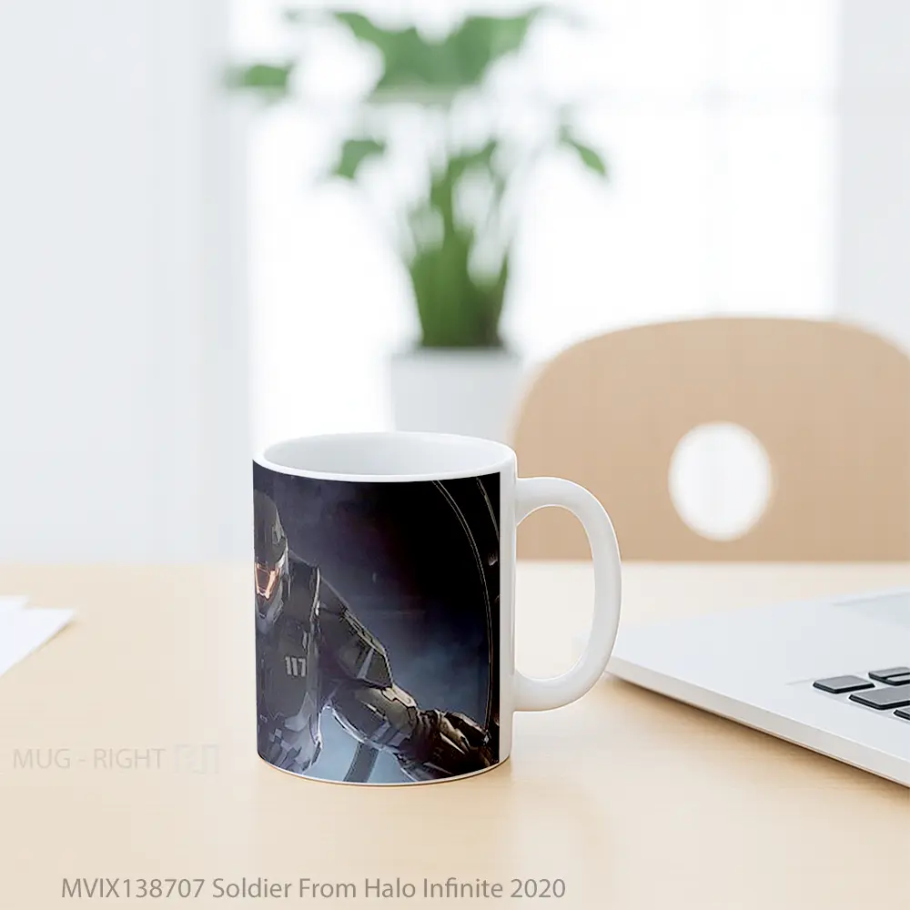 Mug Soldier From Halo Infinite 2020 Cangkir Gamer - All-side / Desain