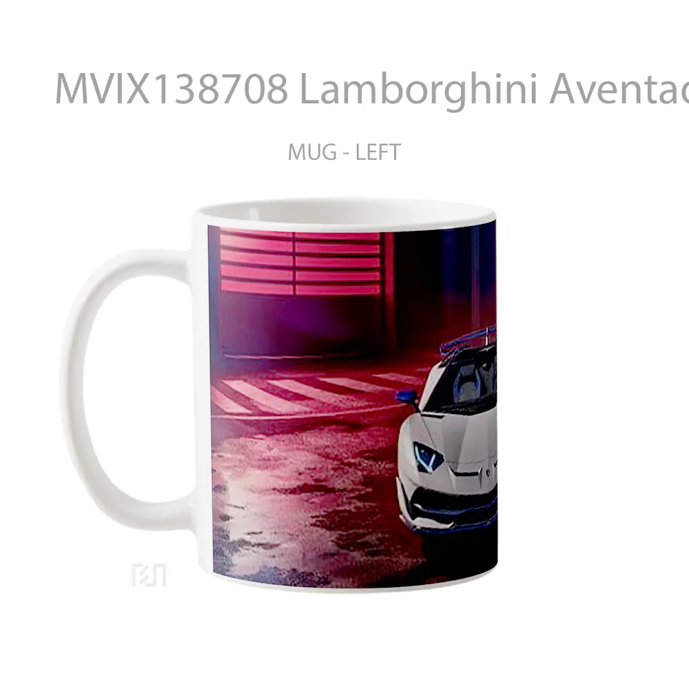 Mug Lamborghini Aventador Roadster Xago Edition Cangkir Mobil - All-side / Desain