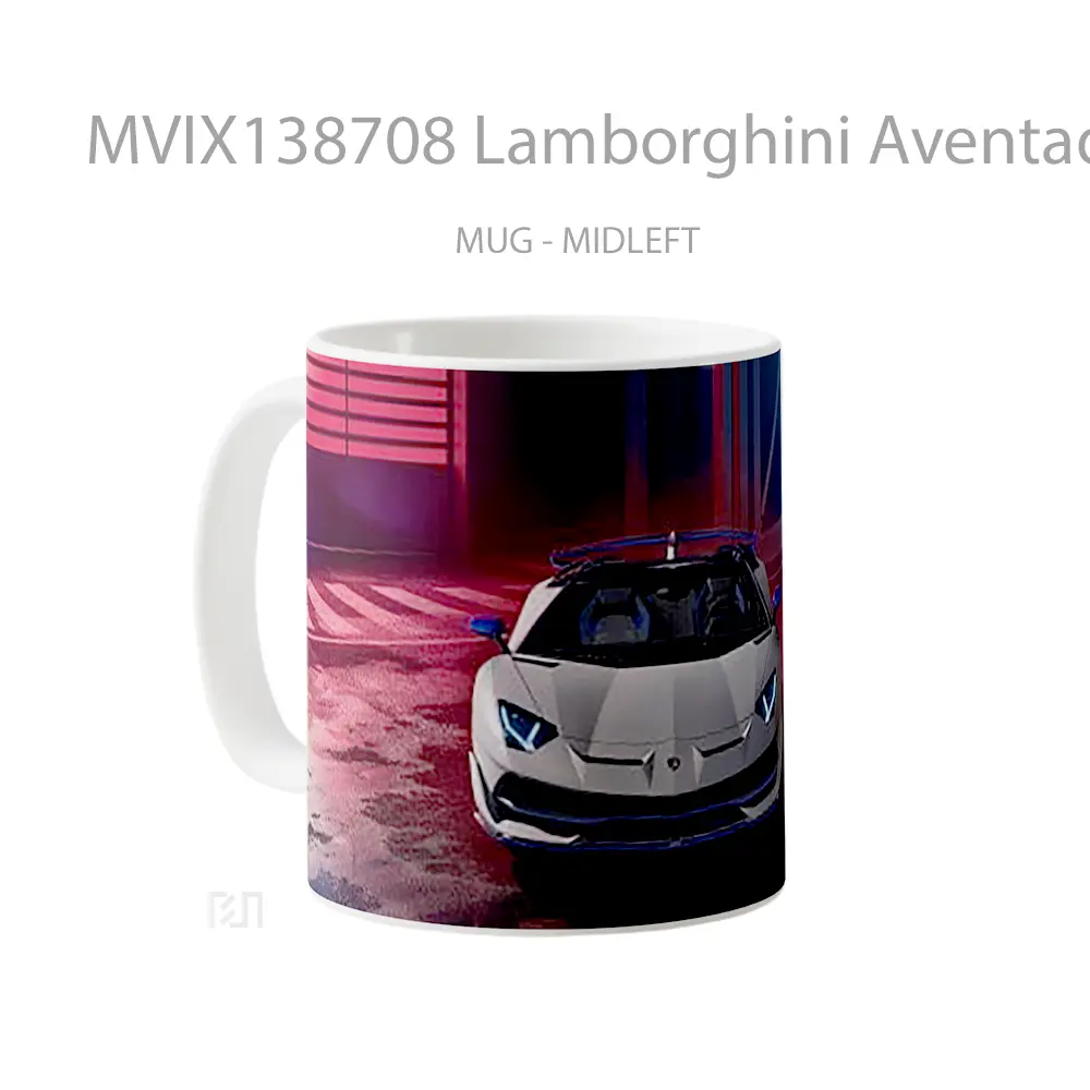 Mug Lamborghini Aventador Roadster Xago Edition Cangkir Mobil - All-side / Desain