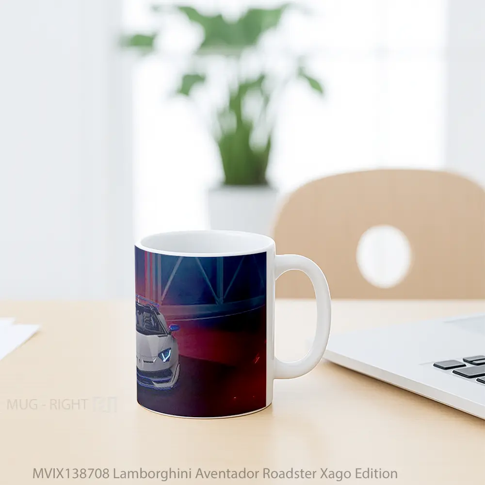 Mug Lamborghini Aventador Roadster Xago Edition Cangkir Mobil - All-side / Desain