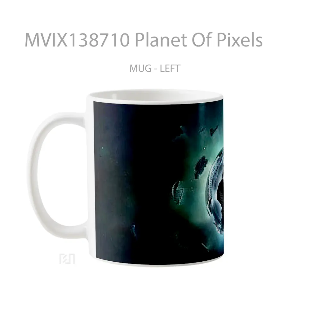 Mug Planet Of Pixels Gelas Astronomi - All-side / Desain