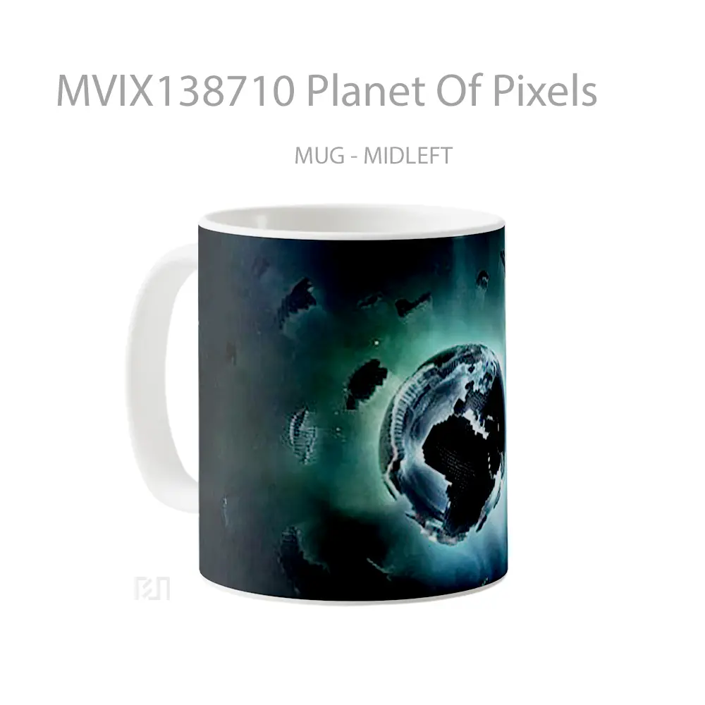 Mug Planet Of Pixels Gelas Astronomi - All-side / Desain