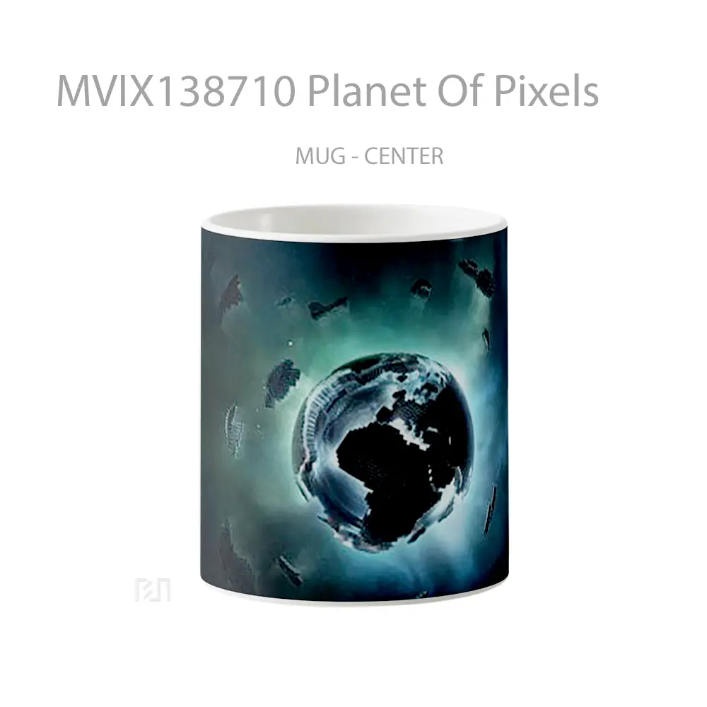 Mug Planet Of Pixels Gelas Astronomi