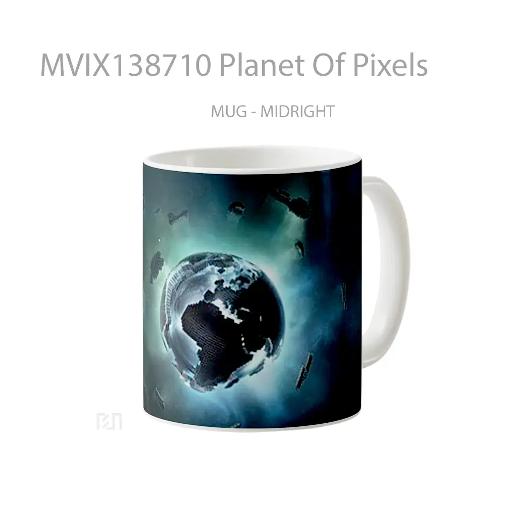 Mug Planet Of Pixels Gelas Astronomi - All-side / Desain