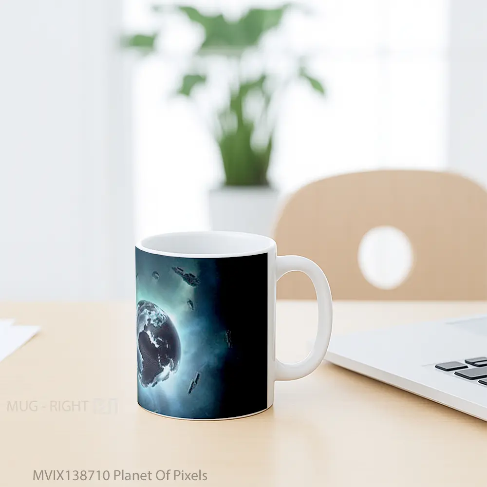 Mug Planet Of Pixels Gelas Astronomi - All-side / Desain