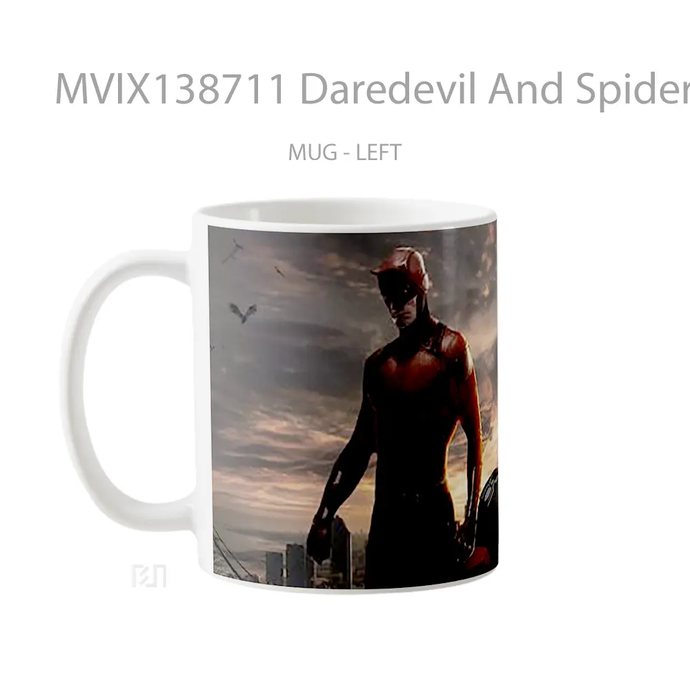 Mug Daredevil And Spiderman Gelas Superhero - All-side / Desain