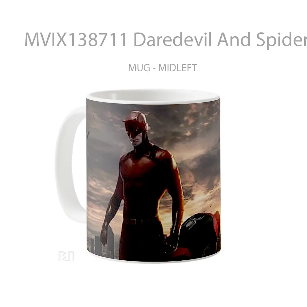 Mug Daredevil And Spiderman Gelas Superhero - All-side / Desain
