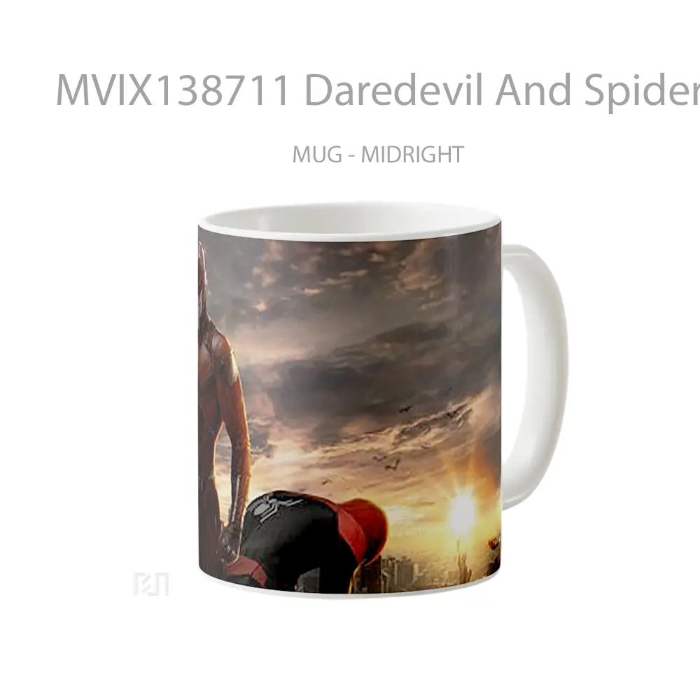 Mug Daredevil And Spiderman Gelas Superhero - All-side / Desain