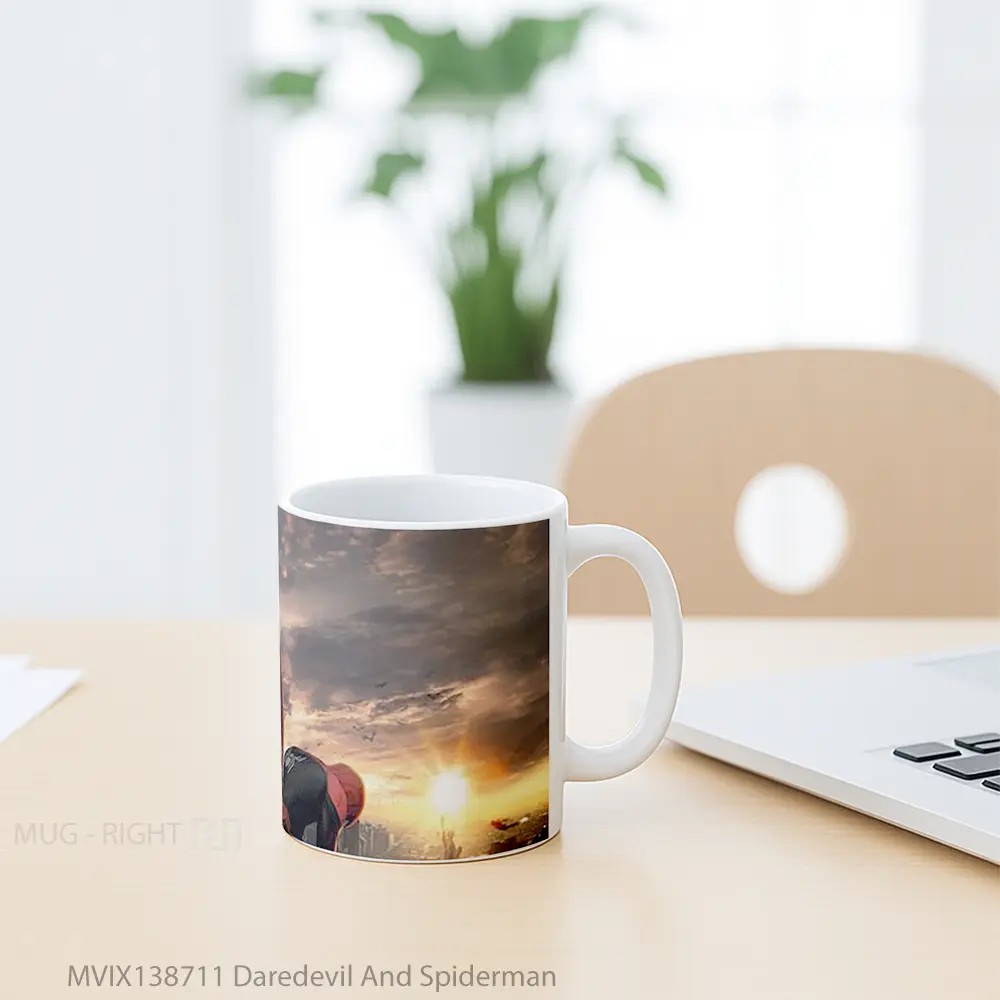 Mug Daredevil And Spiderman Gelas Superhero - All-side / Desain