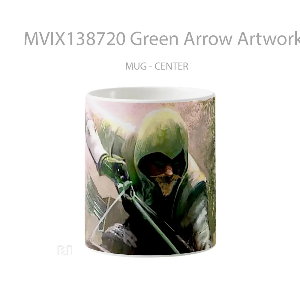 Mug Green Arrow Artwork Gelas Superhero