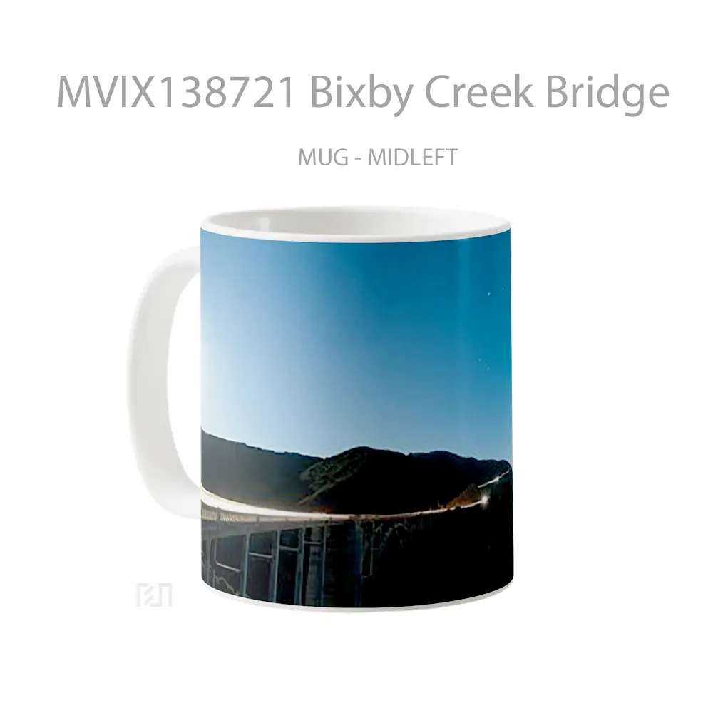 Mug Bixby Creek Bridge Gelas Keramik Unik - All-side / Desain
