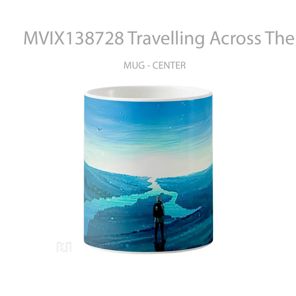 Mug Travelling Across The River Gelas Pemandangan Alam