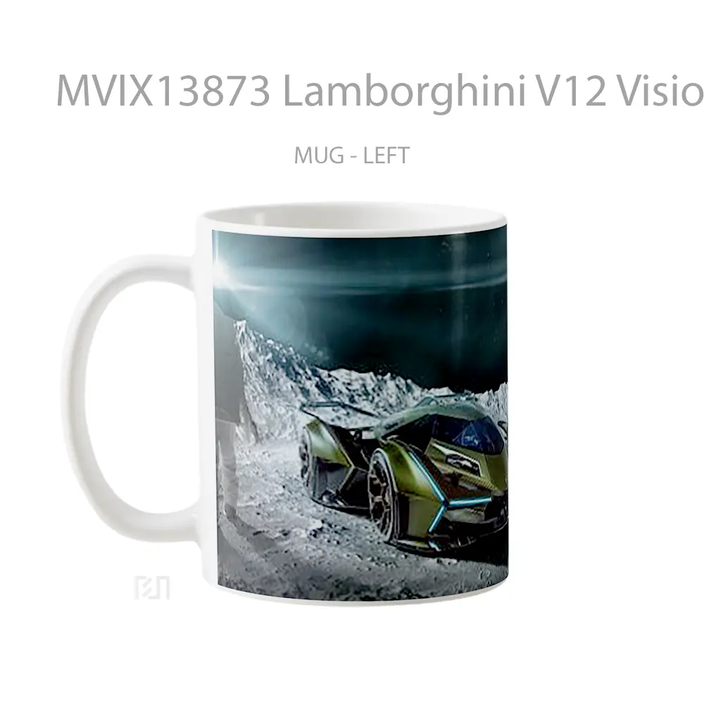 Mug Lamborghini V12 Vision Gran Turismo Gelas Superhero - All-side / Desain