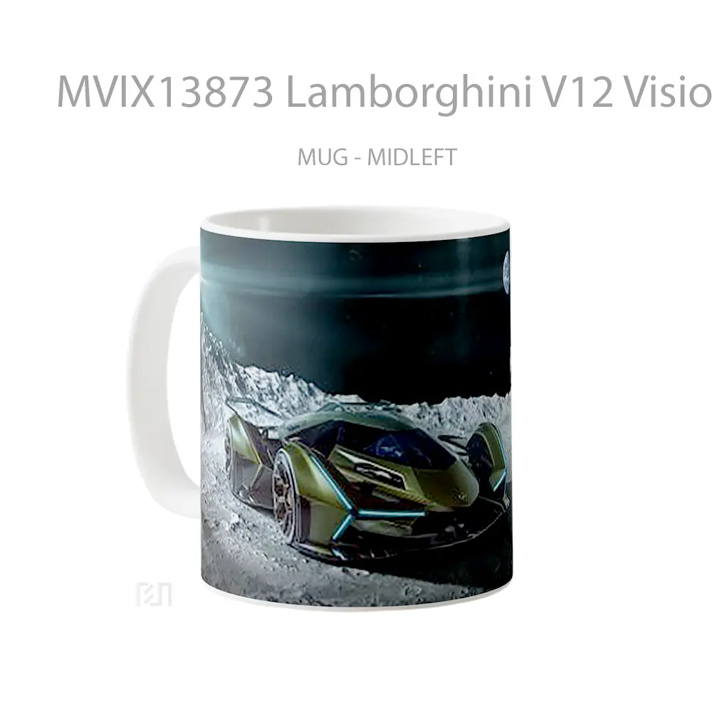 Mug Lamborghini V12 Vision Gran Turismo Gelas Superhero - All-side / Desain