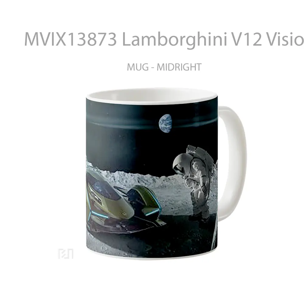 Mug Lamborghini V12 Vision Gran Turismo Gelas Superhero - All-side / Desain