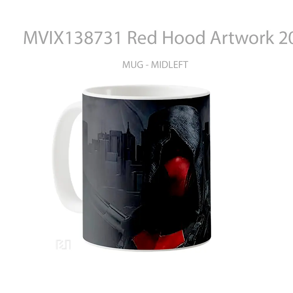 Mug Red Hood Artwork 2020 Gelas Superhero - All-side / Desain