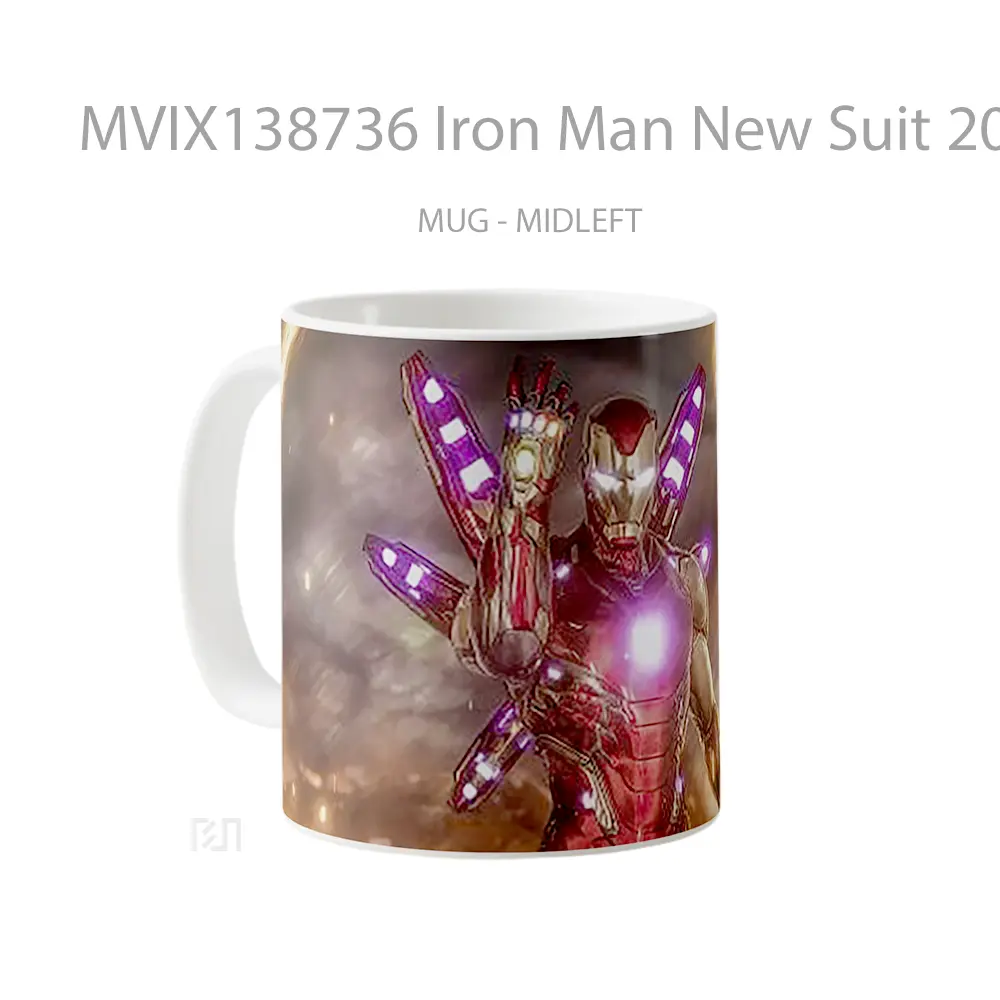 Mug Iron Man New Suit 2020 Gelas Superhero - All-side / Desain