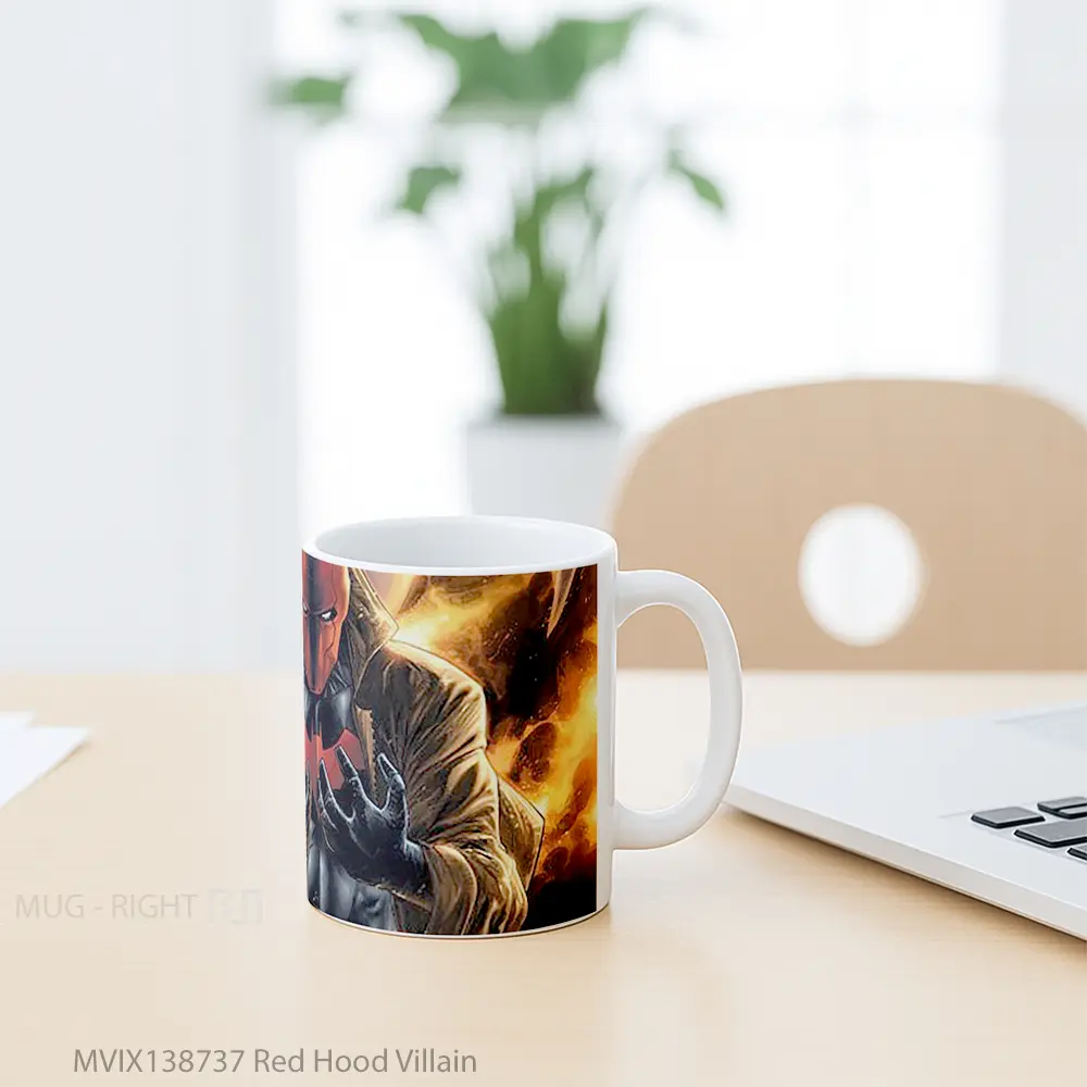 Mug Red Hood Villain Gelas Superhero - All-side / Desain