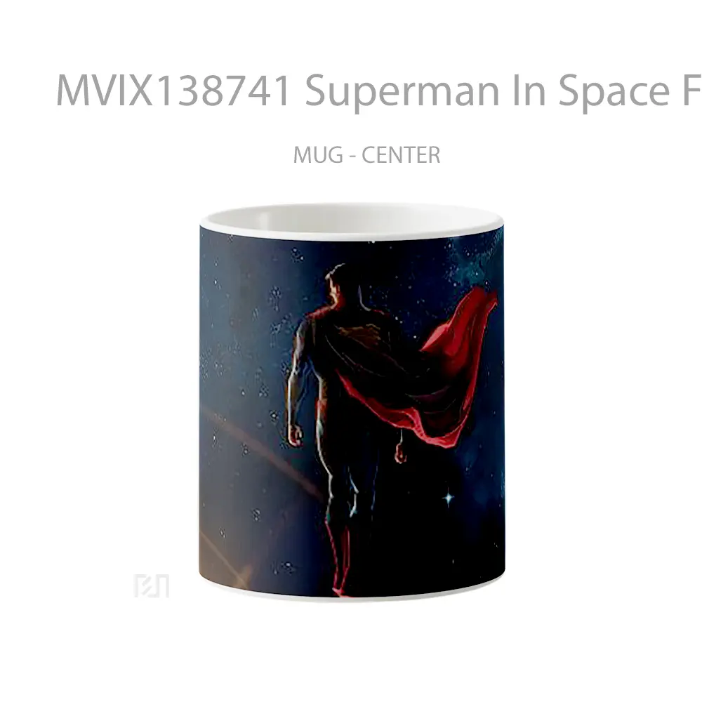 Mug Superman In Space Fanart Gelas Superhero