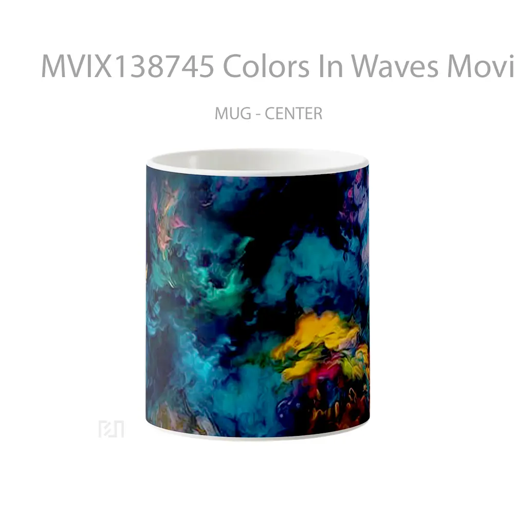 Mug Colors In Waves Moving Gelas Keramik Unik