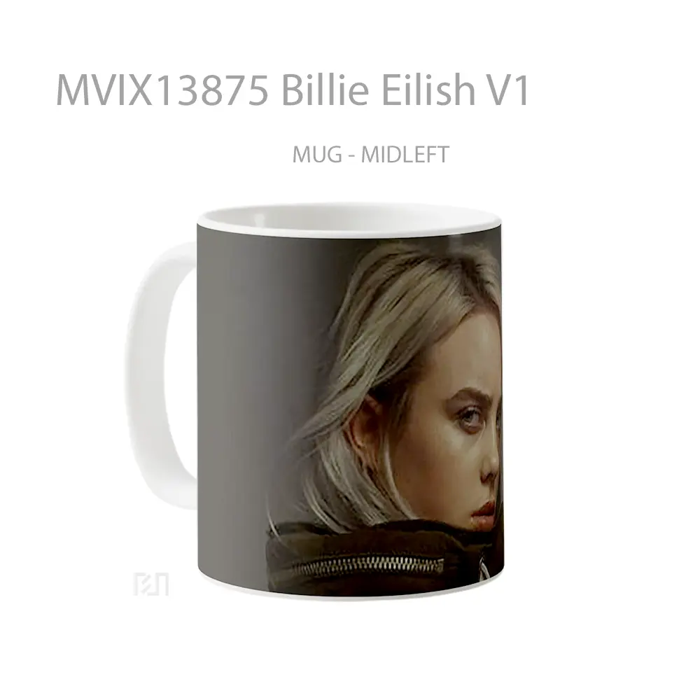 Mug Billie Eilish V1 Gelas Selebriti - All-side / Desain