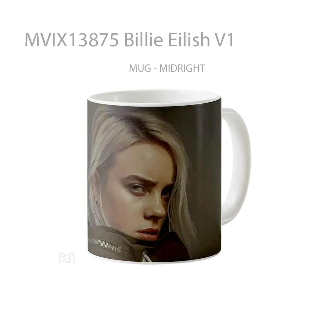 Mug Billie Eilish V1 Gelas Selebriti - All-side / Desain