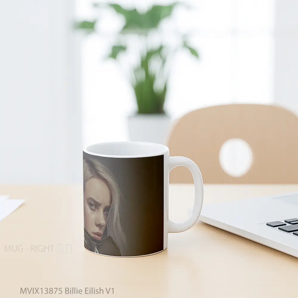 Mug Billie Eilish V1 Gelas Selebriti - All-side / Desain