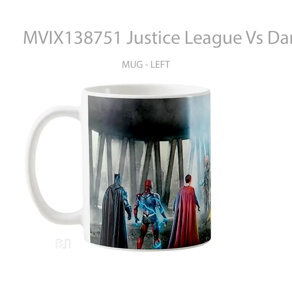 Mug Justice League Vs Darkseid Gelas Superhero - All-side / Desain