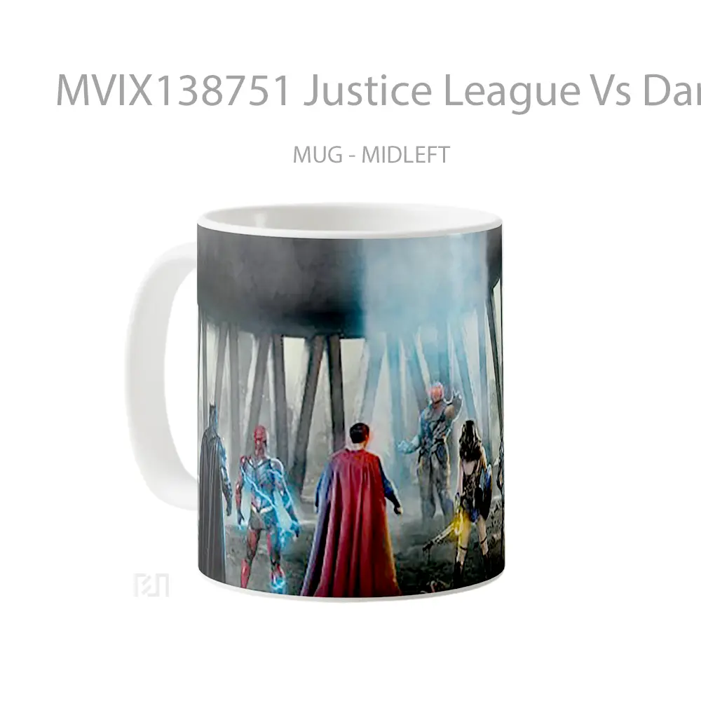 Mug Justice League Vs Darkseid Gelas Superhero - All-side / Desain
