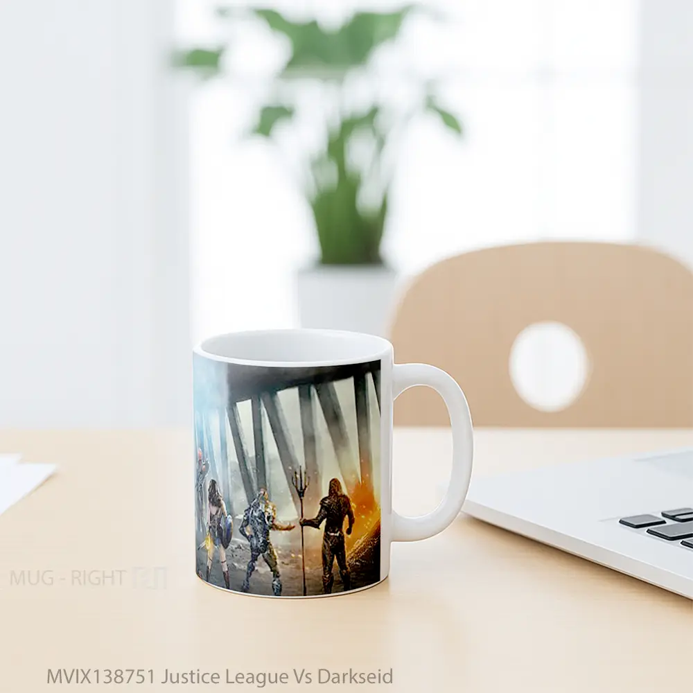 Mug Justice League Vs Darkseid Gelas Superhero - All-side / Desain