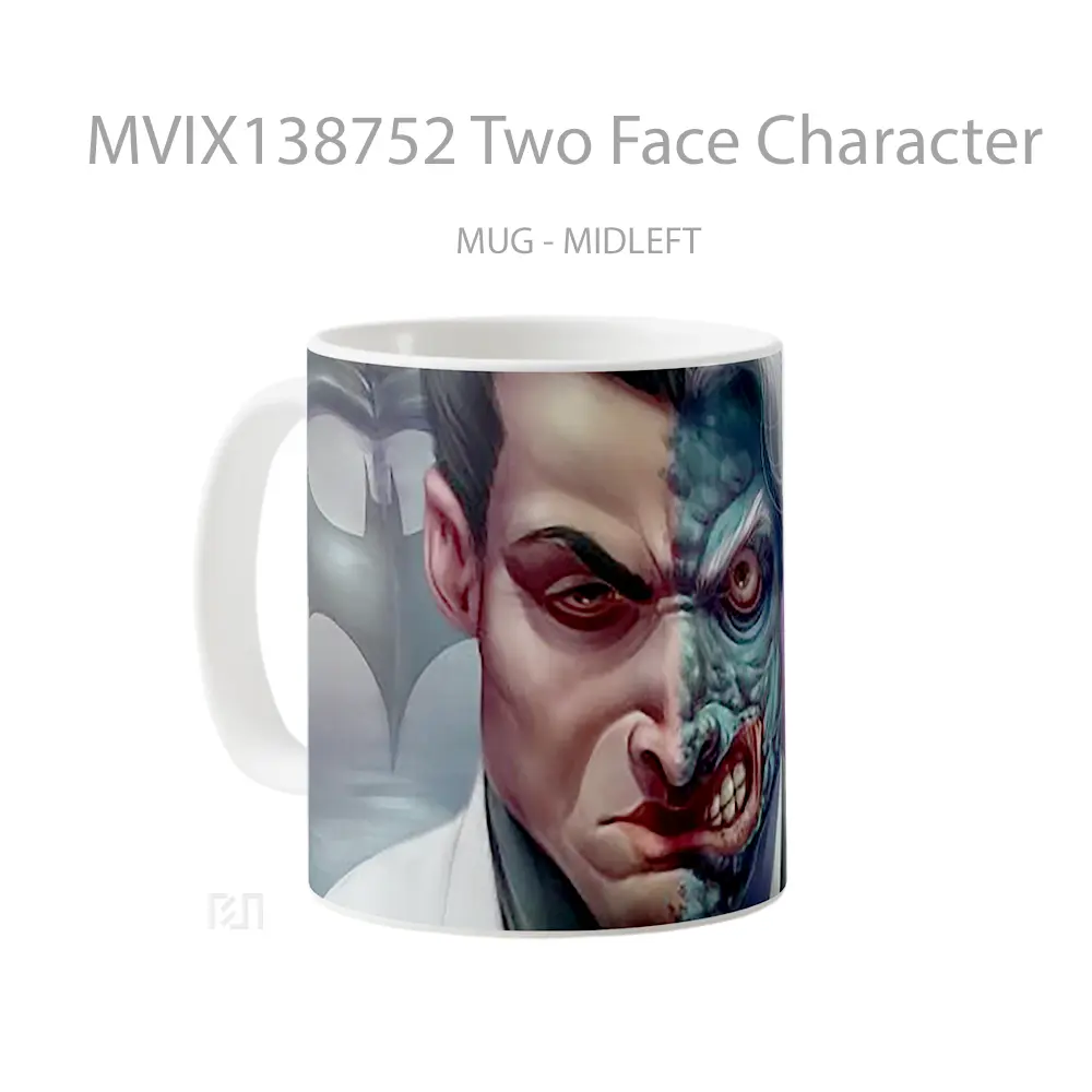 Mug Two Face Character Gelas Keramik Unik - All-side / Desain