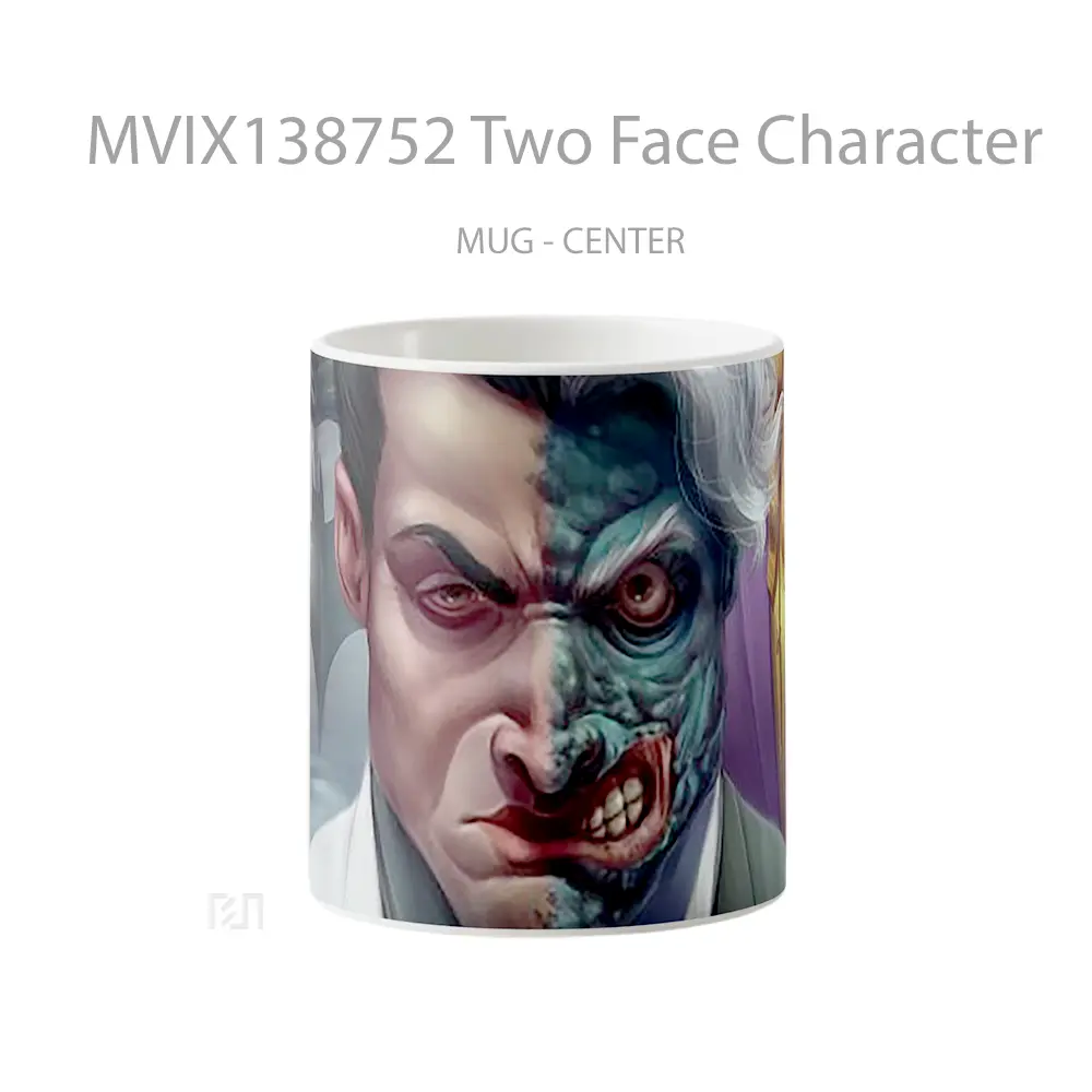Mug Two Face Character Gelas Keramik Unik