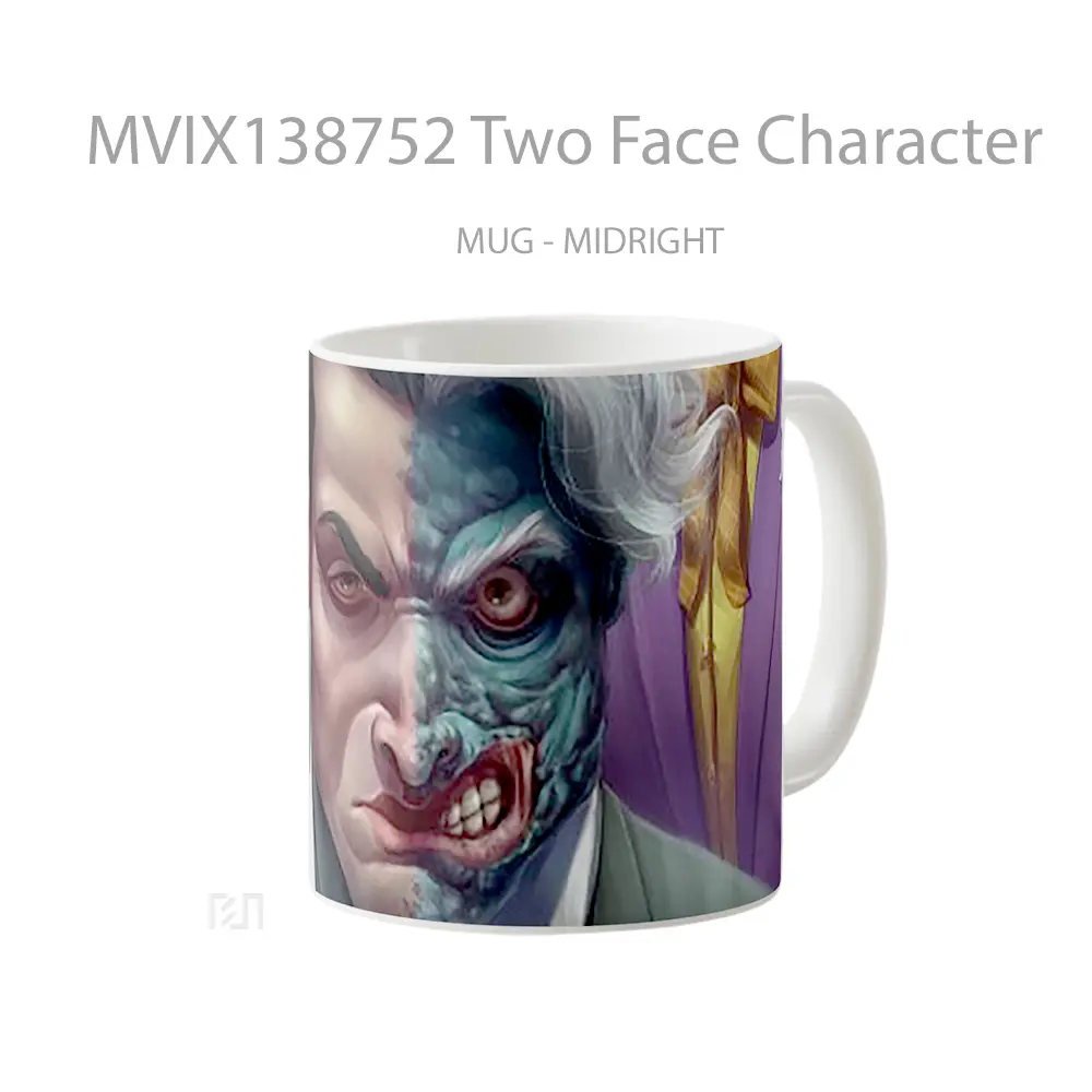 Mug Two Face Character Gelas Keramik Unik - All-side / Desain